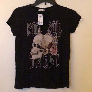Black rock n roll shirt